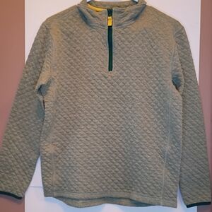 Boys Quilted Green Sweater